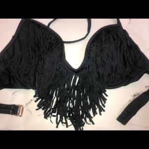 Luli Fama Fringe Bikini Top
